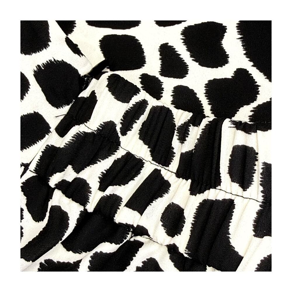INC International Concepts Skirt Size 10 Black White Animal Print Lined - Picture 8 of 8